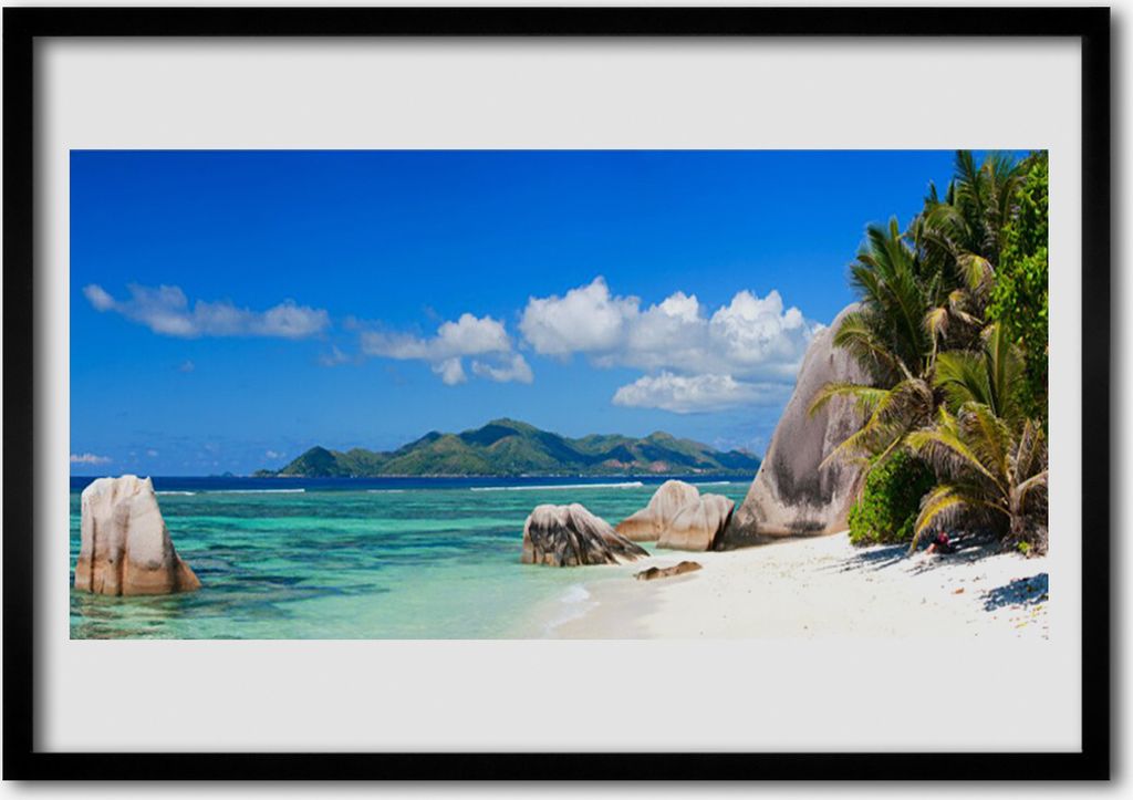 Bild 70x50 MDF-Rahmen Wandkunst Ocean Beach Landschaft