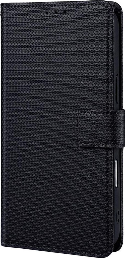 INF iPhone 14 Plus Hülle: Kunstleder, Schwarz, Kartenfach & Standfunktion