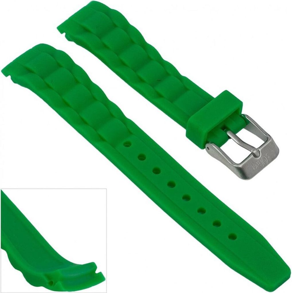 s.Oliver Uhrenarmband | Silikon weich grün 20mm für SO-2315-PQ