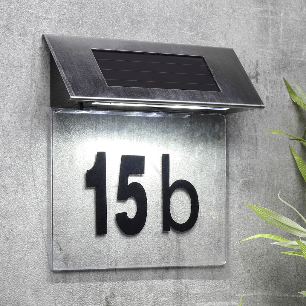 Označenie čísla domu LED osvetlené solárne Obrázok produktu 