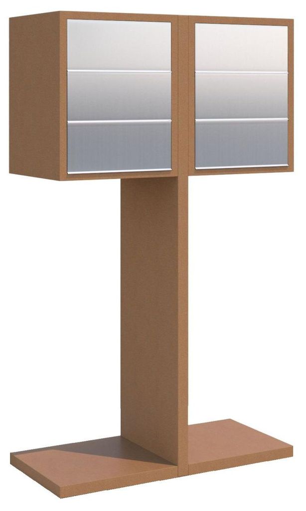 Briefkastenanlage Hermes Double for Six in Rost mit Produktbild 