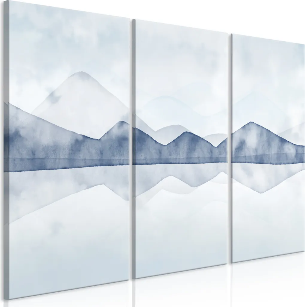 Offerta Quadro 3 Pezzi Montagna 60x40 - Stampa Canvas Alta Risoluzione
