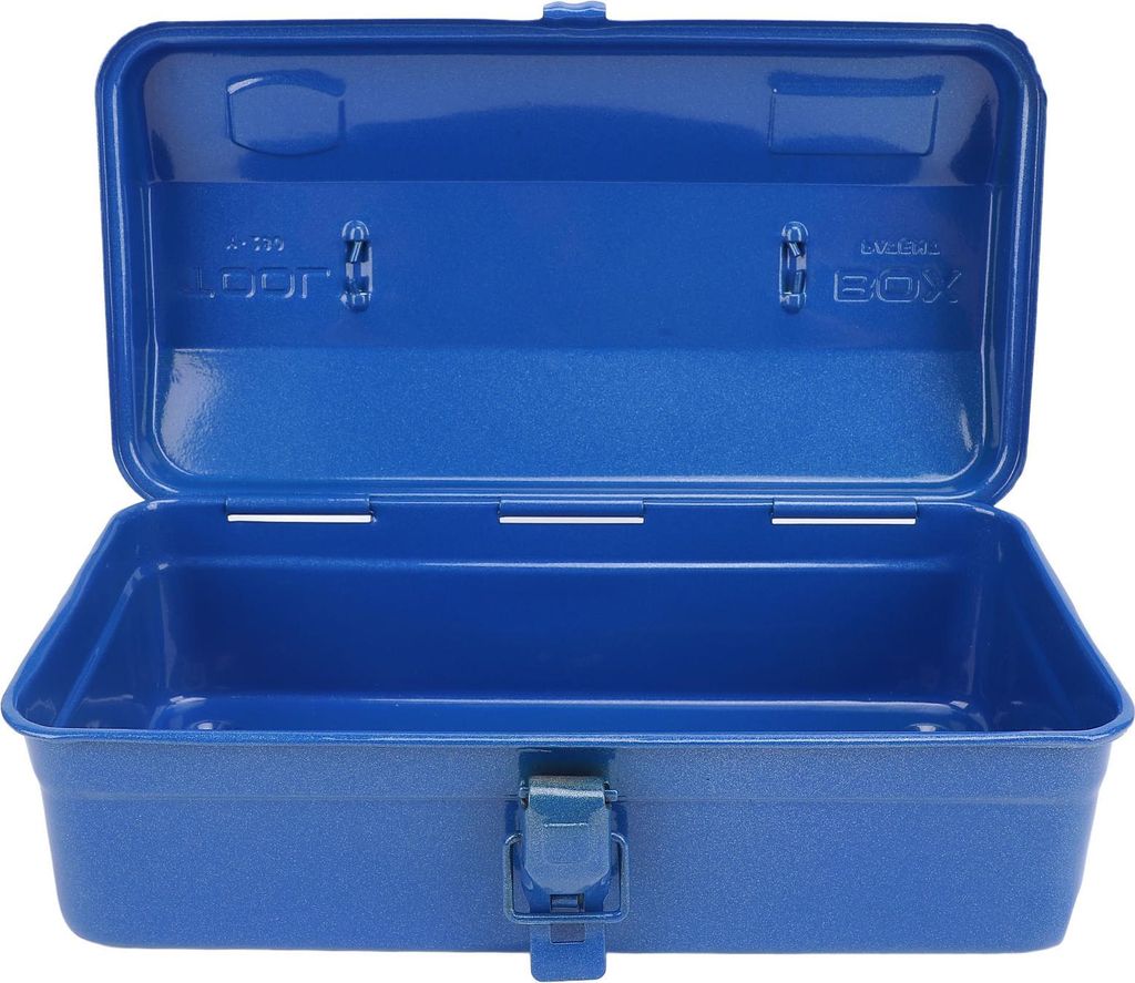 Blauer Werkzeugkasten mit Metallstruktur und hoher Tragfähigkeit, tragbarer Werkzeugaufbewahrungs-Organizer für Werkstatt, Garage, Auto, Baustell...