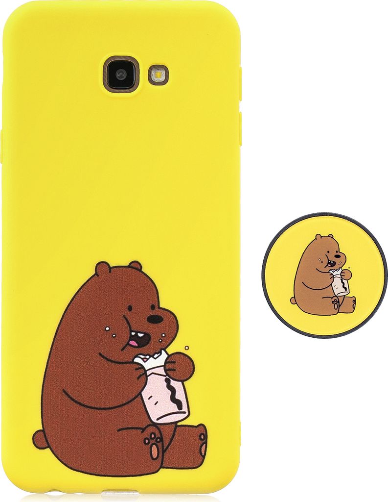 Für Samsung J4 PLUS Non-Slip TPU Stoßdämpfer Case Shockproof Schutzhülle mit verstellbarer Halterung 8