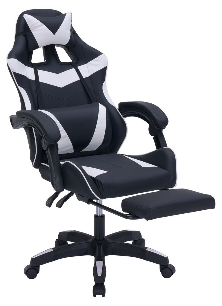 Gaming Stuhl Krit Eco Schwarz-Weiß Produktbild 