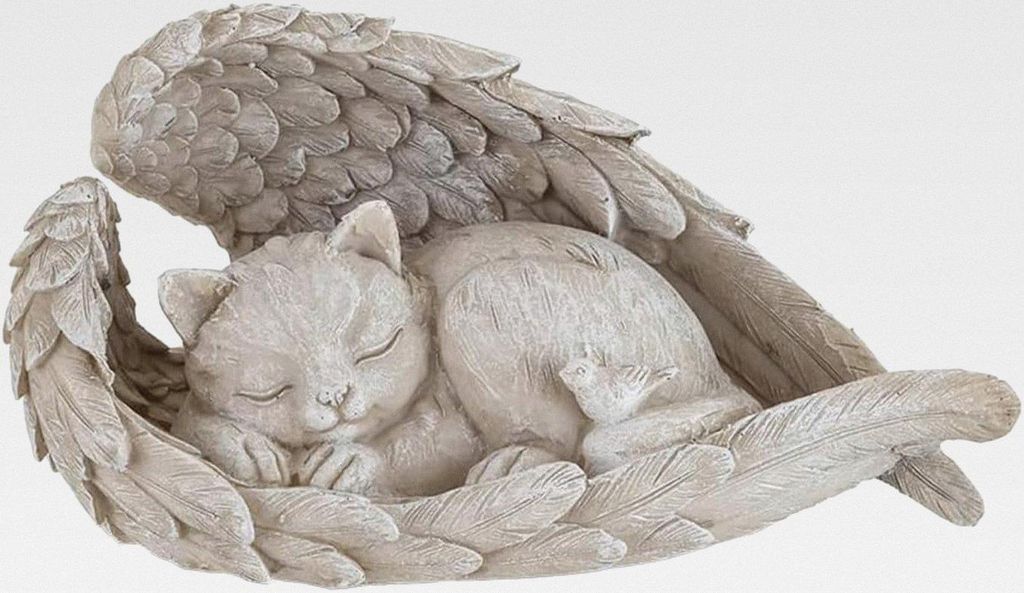 Grabstein Katze Heilendes Geschenk Haustier Denkmal Garten Deko Harz Katzen Grab Deko Gartendeko für Draußen fur Terrasse, Balkon, Garten Oder al...