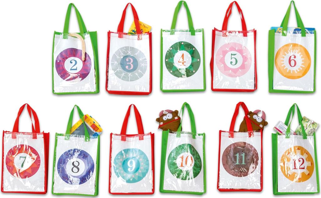 XXL Adventskalender zum Selbstbefüllen, mit DIN A4 Einschub, wiederverwendbar