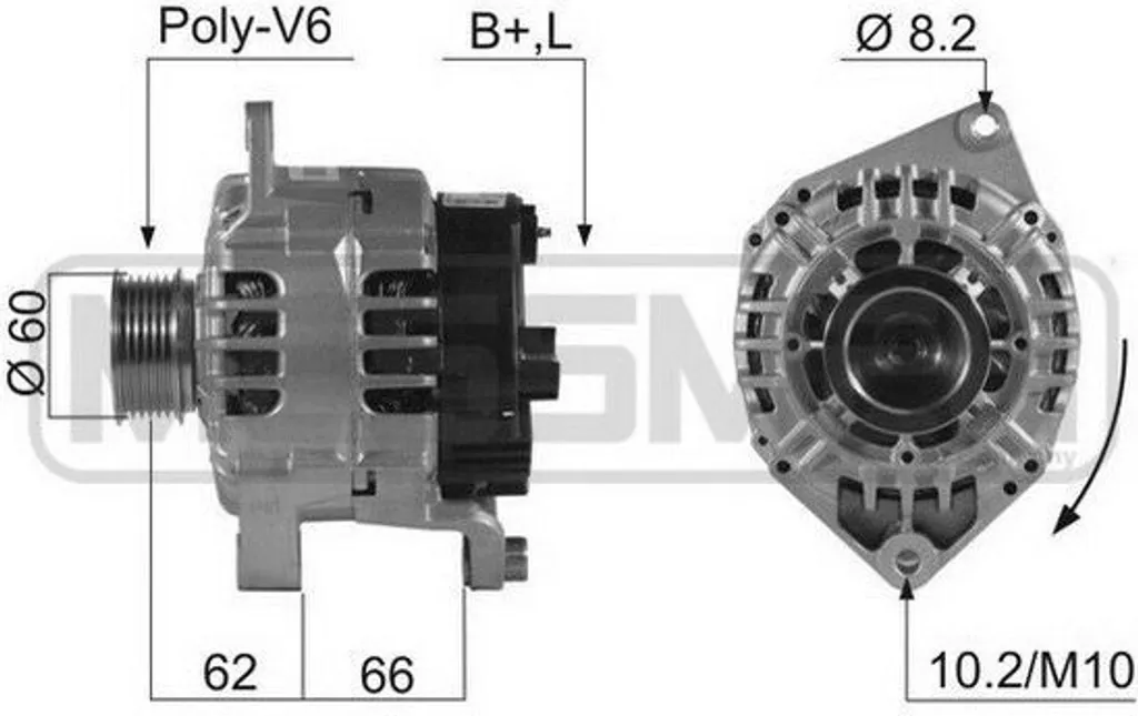 Alternateur 12V 150A ERA 210470A pour Jumper Ducato Boxer 5702C0
