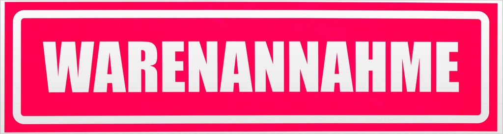 Kiwistar Warenannahme invertiert Magnetschild Schild magnetisch - 45cm Neonpink - Magnetfolie für Auto PKW Kfz
