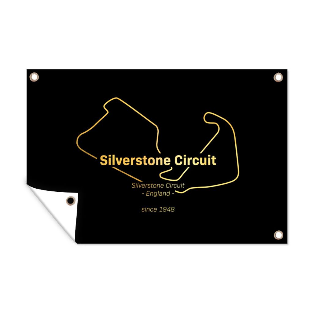 MuchoWow 120x80 cm Outdoor-Poster Gartendeko Sichtschutz Garten Poster für den Garten F1 - Silverstone - England