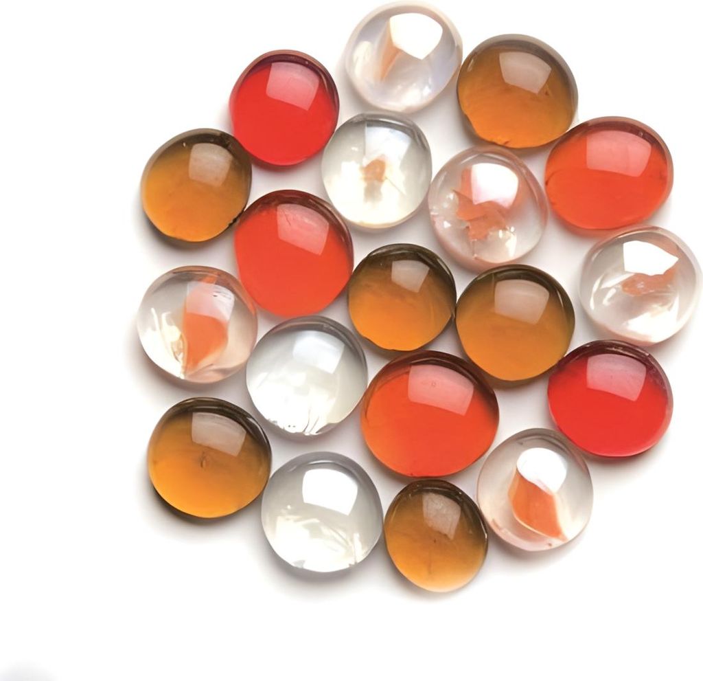 Glasnuggets 200g 20mm mix rot/braun/transparent Produktbild 