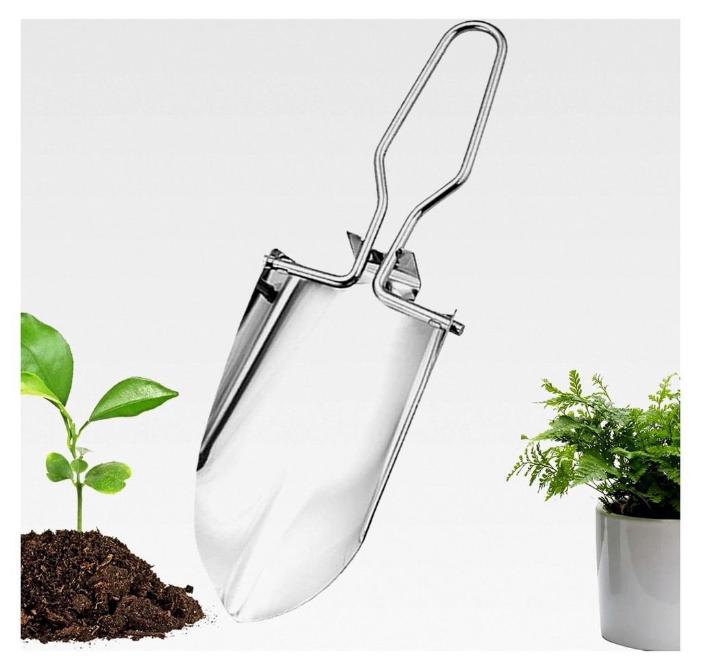Gartenschaufel - Ergonomisches Gartenwerkzeug aus Edelstahl, kleine Gartenschaufel für das Umpflanzen und Vorbereiten des Bodens