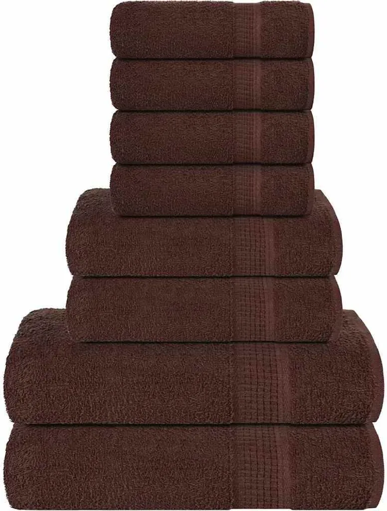 Set di 8 asciugamani FROGN marroni 360 g/m²