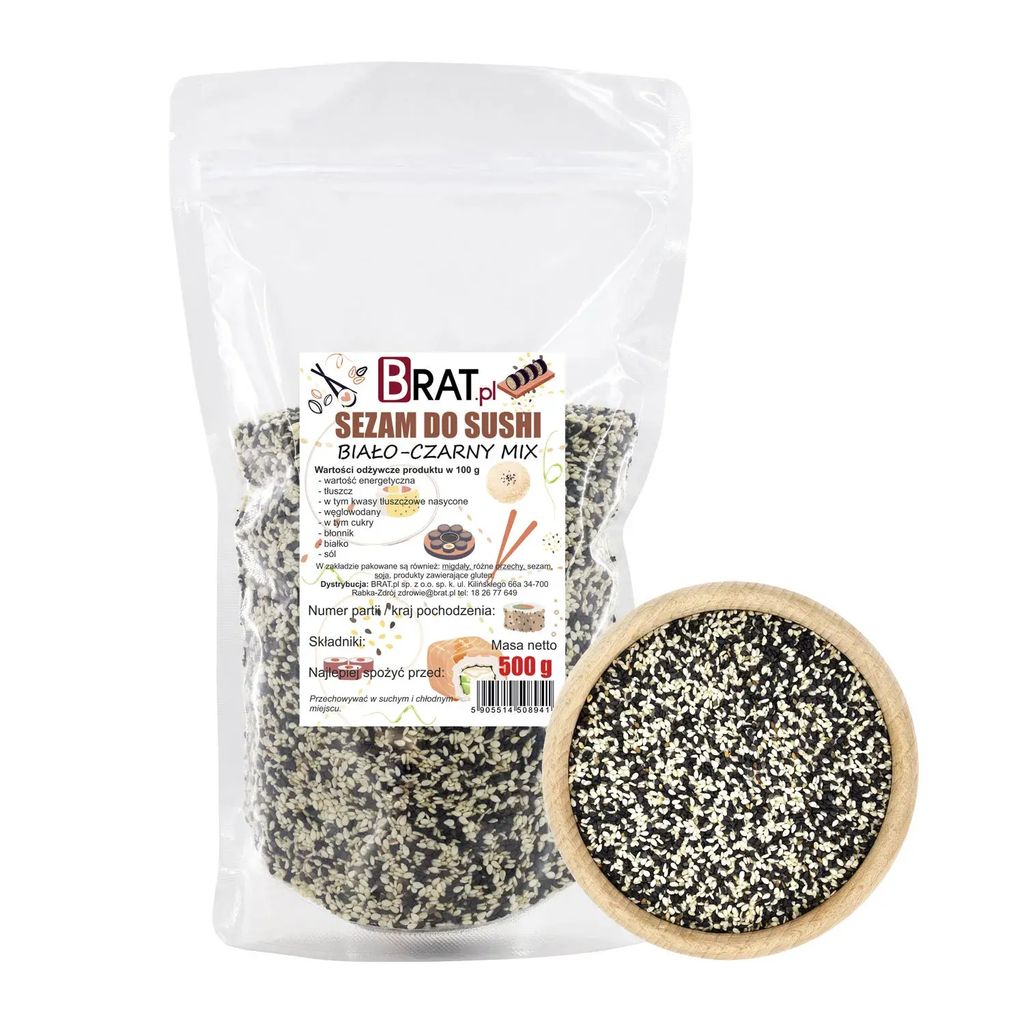 Sezam na sushi - biely a čierny mix 500g Obrázok produktu 