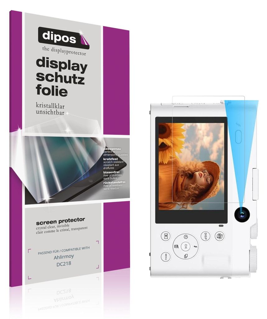 4x Schutzfolie für Ahlirmoy DC218 klar Displayschutzfolie Folie Display Schutz dipos