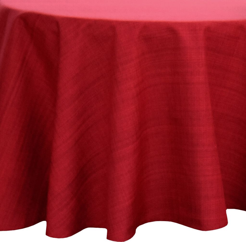 Outdoor Garten-Tischdecke rot rund 145 cm abwaschbar