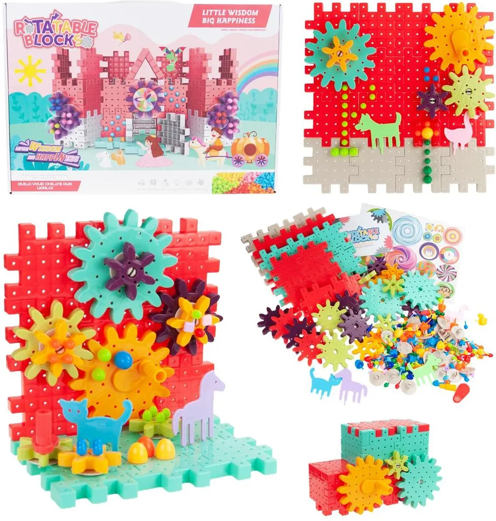 Jeu de Blocs de Construction Engrenage Mobile 268 El. pour Enfant