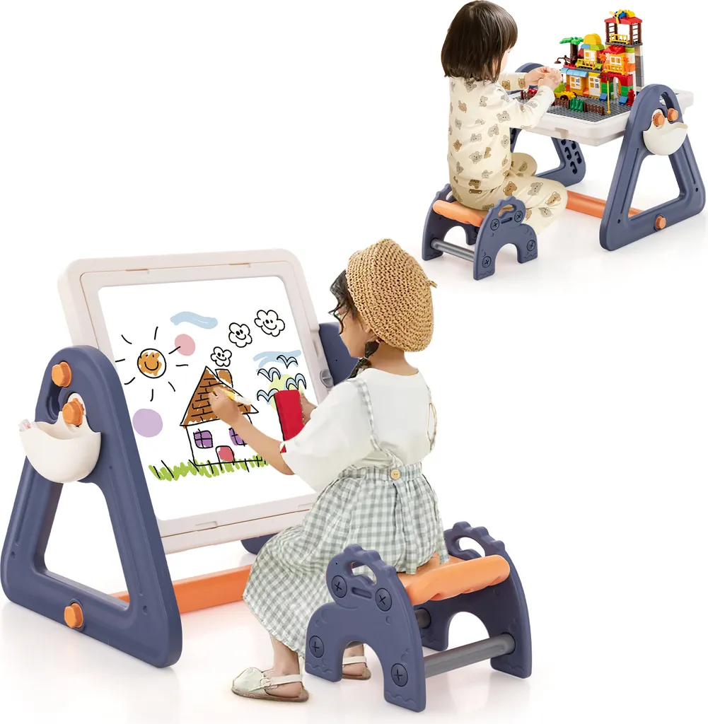 Table de Construction Enfant pour Dessiner Jouer et Ranger ses Jouets