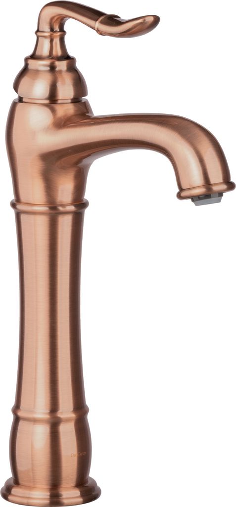 PaulGurkes Nostalgie Kupfer Armatur Bronze Messing Lang für Aufsatzwaschbecken
