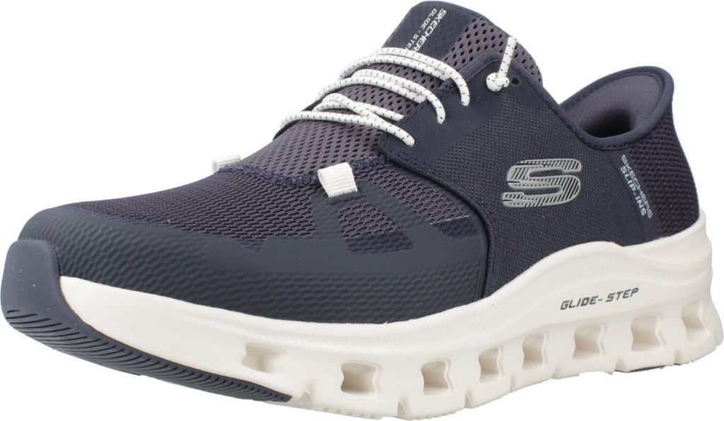 Skechers Herren-Sneaker SKECHERS SLIP-INS GLIDE-STEP Blau-Weiß, Farbe:blau, EU Größe:39