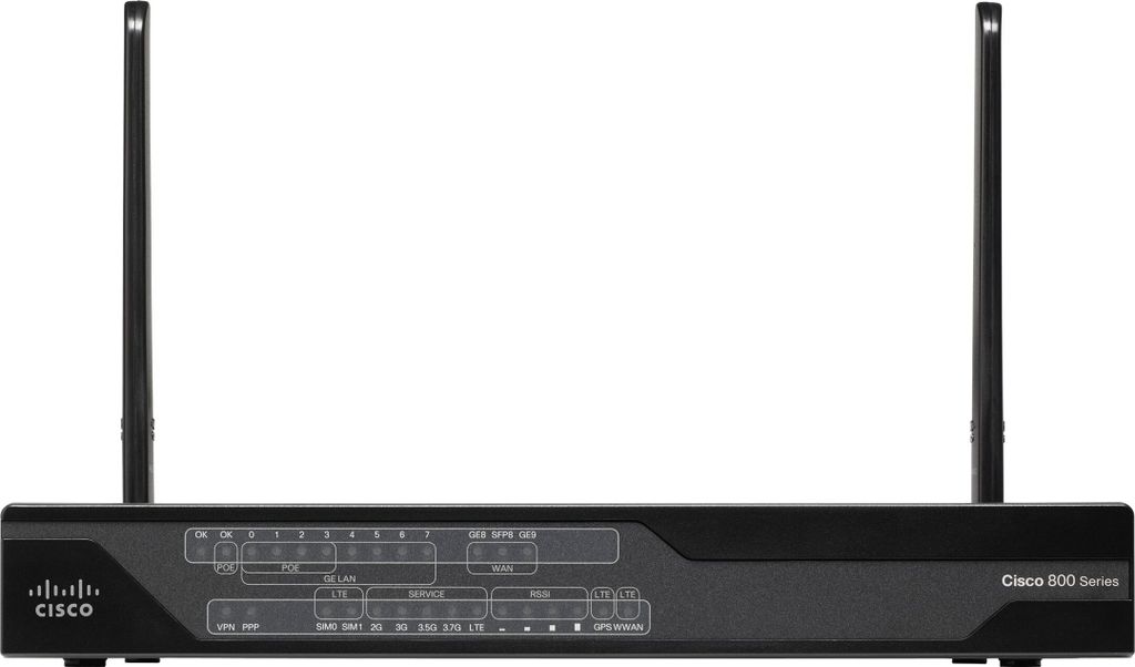 Cisco 899G, Router für Mobilfunknetz, Industriell, 10,100,1000 Mbit/s, Edge, GPRS, GSM, HSPA+, LTE, UMTS, 800,900,1800,1900 MHz, 850,900,1900,2100...