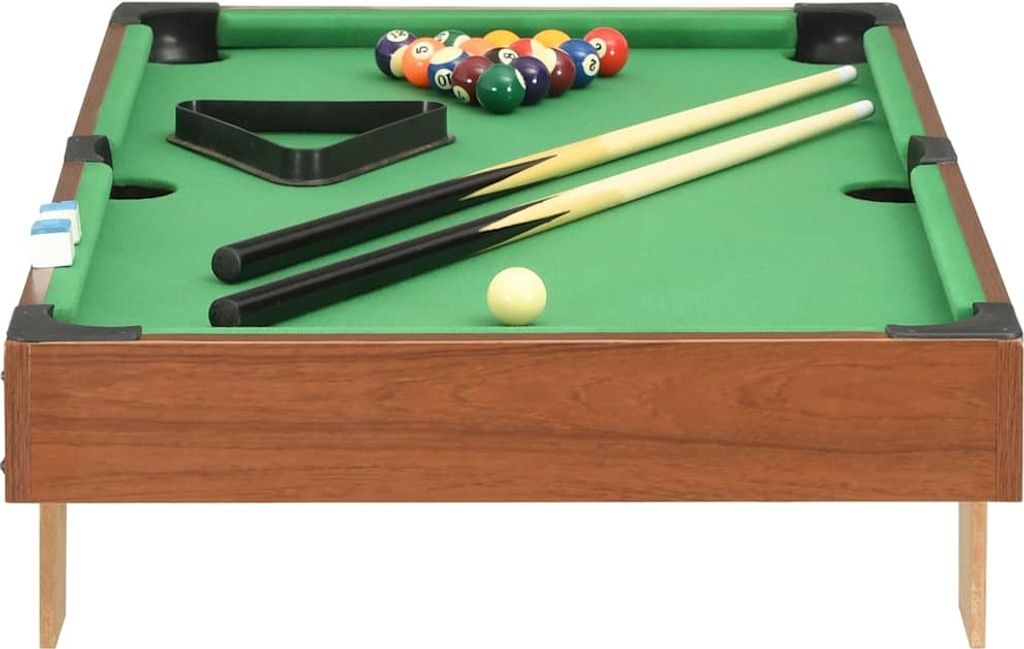 vidaXL 3-nohý mini kulečníkový stůl 92 × 52 × 19 cm Hnědá a Obrázek produktu 2