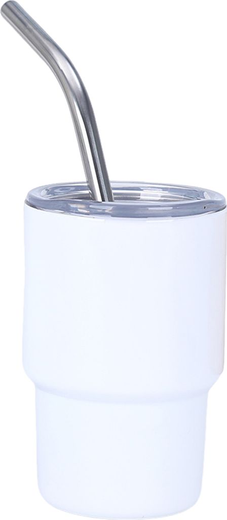 1/6 Stück Schnapsgläser aus Edelstahl mit Strohhalmdeckel, 90/150 ml, Mini-Mehrzweckbecher für Cocktails, Kaffee, Whisky, tragbarer Getränkebeh...