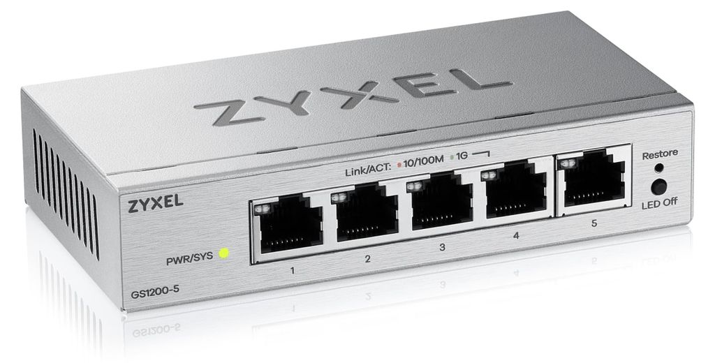 Zyxel GS1200-5V3 5-Port Gigabit web / smart managed Switch
