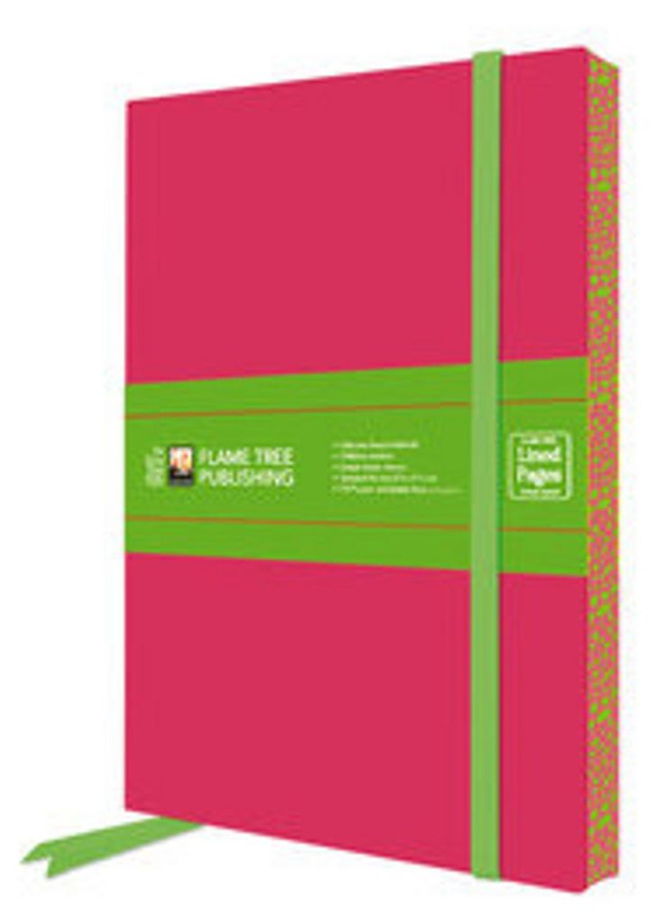 Lipstick Pink & Lime Green Artisan Paperback Notebook