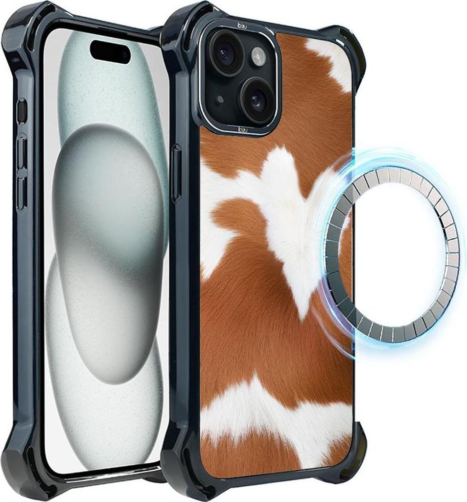 iPhone 15 Plus IBIZU DropGuard Ultra Case mit MagSafe, Ruf der Wildnis, Alpenkuh