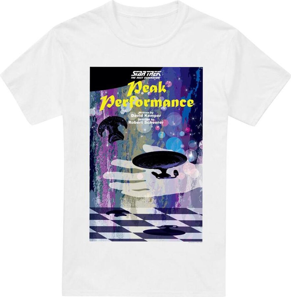 Star Trek - "The Next Generation Season 2 Episode 21" T-Shirt für Herren TV14044 (4XL) (Weiß)