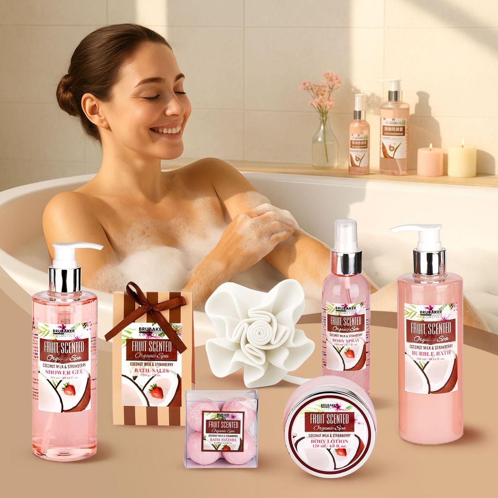 Scents Of Collinwood Bade-Set – 4 Teile Mit Lavendel & Kokos, Inkl. Peeling, Butter, Salz & Bimsstein