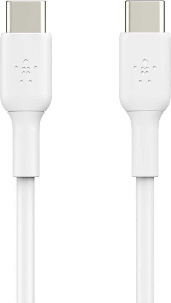 Belkin USB-C/USB-C kabel, 2 meter, PVC, wit. Artikelnummer: Productafbeelding 