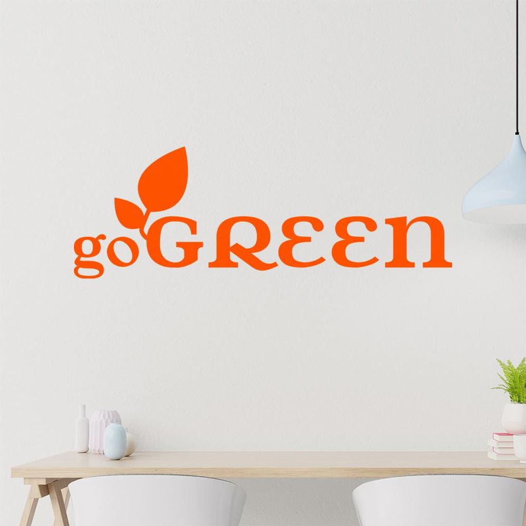 gogreen Wandtattoo in 6 Größen - Wandaufkleber Wall Sticker - Dekoration, Küche, Wohnzimmer, Schlafzimmer, Badezimmer