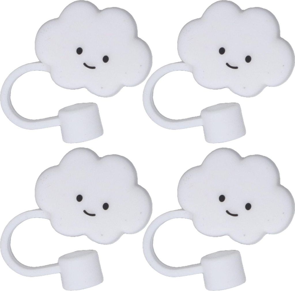 Siliconen Rietjesdop Stanley Rietjeshoes - wiederverwendbare Rietjes - staubdichte Rietjesplug - Reisen - draußen - 4 Cloud Straw Caps