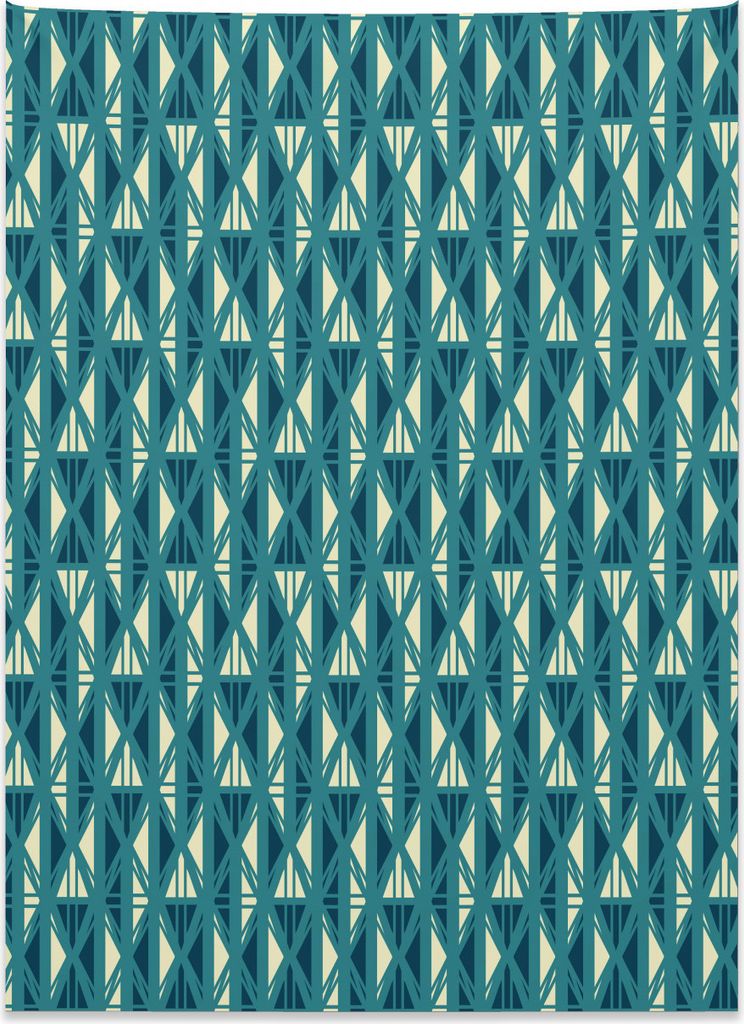 Abakuhaus Boho Wandteppich, Abstrakte orientalische Streifen aus Weiches Mikrofaser Stoff Kein Verblassen Klare Farben Waschbar, 110 x 150 cm, Elfe...