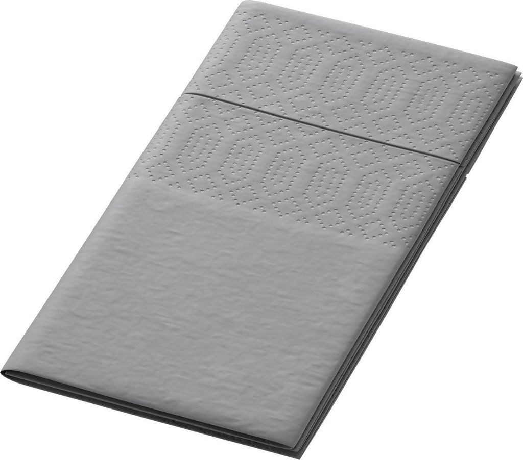 4x Zelltuchservietten 33 x 33 cm 3-lagig 1/8 Kopffalz granite grey | Packung (250 Stück)