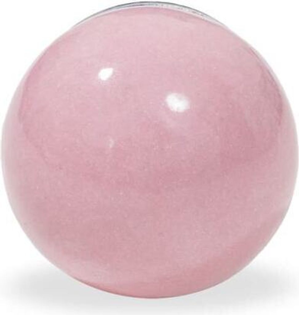 Möbelknauf aus handgefertigter rosa Keramik in Kugelform, Ø 4 cm