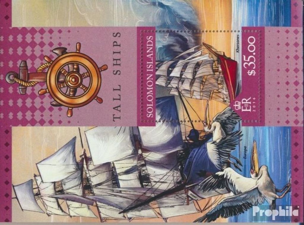 Briefmarken Salomoninseln 2016 Mi Block 537 (kompl. Ausg.) postfrisch Große Schiffe