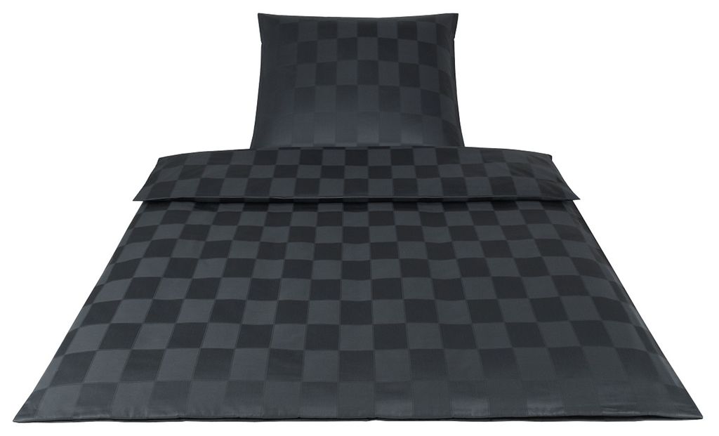 Elegante Bettwäsche 2244 Courage I Größe 80x80 135x200 cm I Farbe 9 Anthrazit I Reine Baumwolle