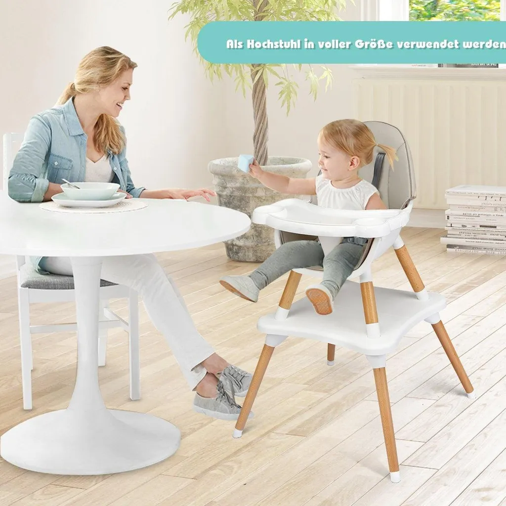 Chaise haute sécurisée 4 en 1 pour bébé : finis les repas difficiles