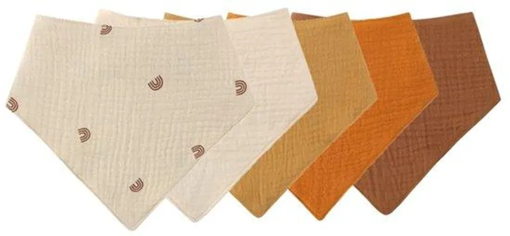 Bavoirs bébés en mousseline ultra absorbants - Pack de 5 pièces unies