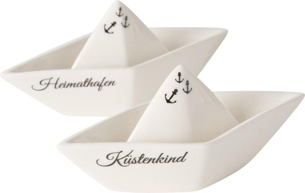 Deko Boot Bötchen Schiffchen aus Porzellan Maritime Produktbild 