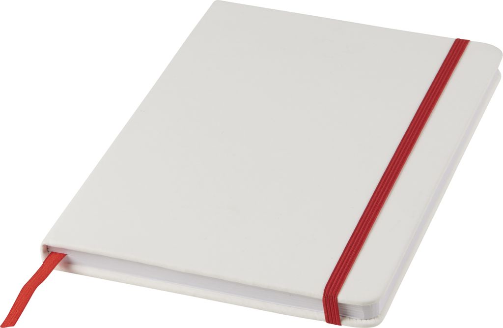 Bullet A5-Notizbuch Spectrum mit Gummiband PF2102 (Einheitsgröße) (Weiß/Rot)