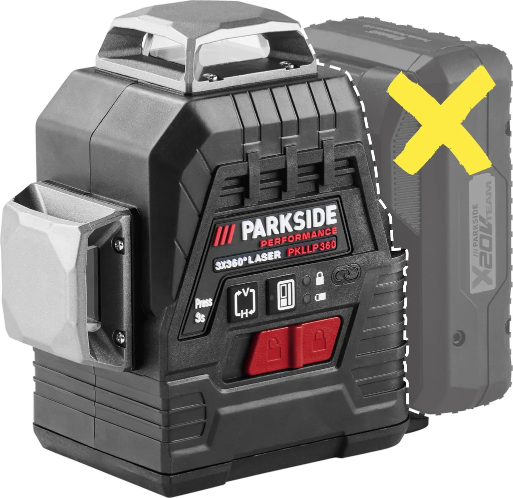 Laser lignes croisées 20V Parkside PKLLP 3360 A1 avec éclairage LED intense