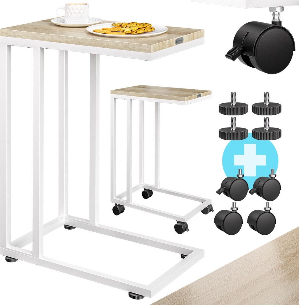 Table d'appoint bout de canapé avec roulettes Cadre en Image du produit 