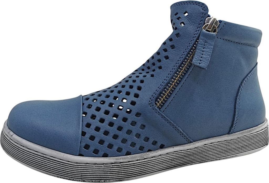 andrea conti Damenschuhe Stiefeletten Reißverschluss Blau Freizeit, Schuhgröße:42 EU