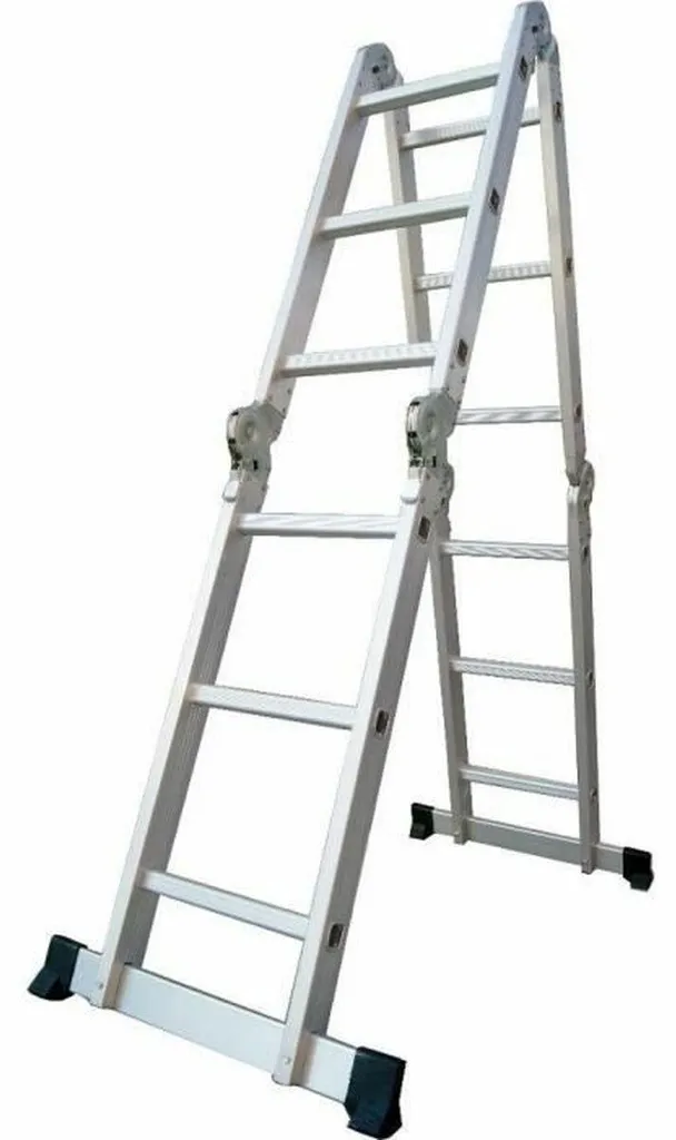 Fieldmann FZZ 4107 Échelle Télescopique Gris 3.2m-3.8m Alu Sécurisée