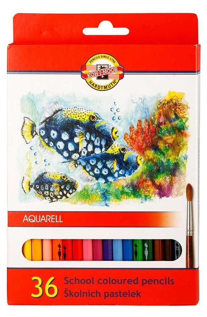 Koh-i-noor school crayons de couleur aquarellables 36 pcs Image du produit 
