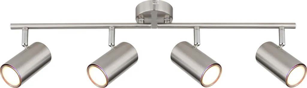 Éclairage Intérieur 4 Spots Directionnels Nickel Mat Spray pour Bureau - 2